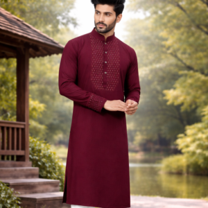 MENS PREMIUM PANJABI - MAROON